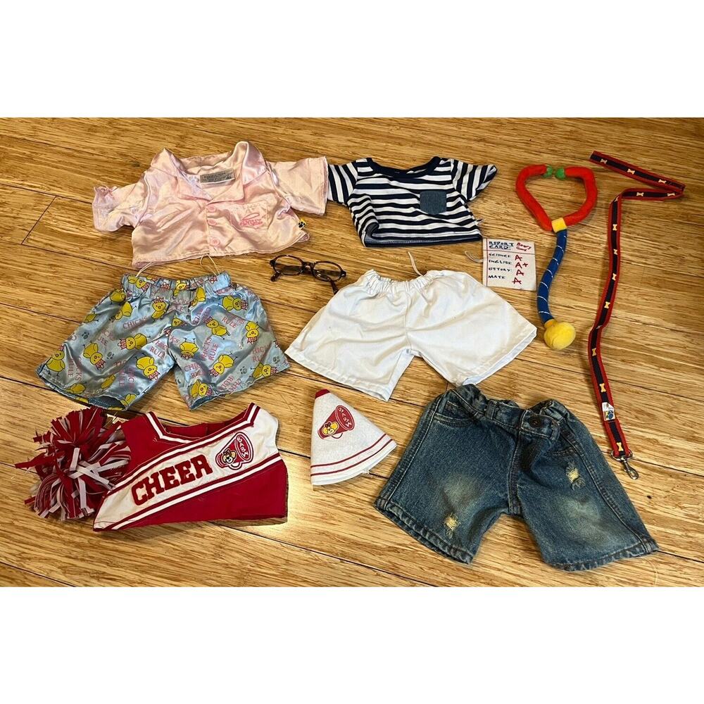BIG LOT OF BUILD A BEAR CLOTHES Accessories 12 Pieces Cheer School Dr